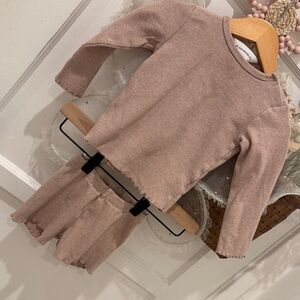 Dusty Pink Two-Piece Top & Short Set